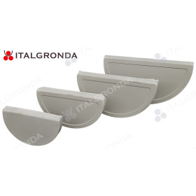 TESTATA IN ALLUMINIO PREV. BIANCO GRIGIO PER GRONDA SEMITONDA
