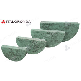 TESTALI GRONDA SEMITONDA ALLUMINIO VERDE ROOF VESTIS EFFETTO RAME ANTICO OSSIDATO