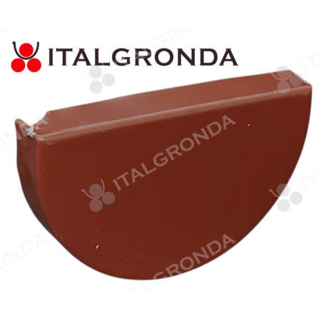TESTATA IN ALLUMINIO PREVERNICIATO COLOR ROSSO SIENA PER GRONDA SEMITONDA.