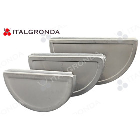 Testata universale per gronde semitonde in ACCIAIO INOX.