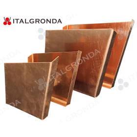 TESTATA IN RAME DESTRA e SINISTRA PER GRONDA A CASSETTA CON RICCIOLO