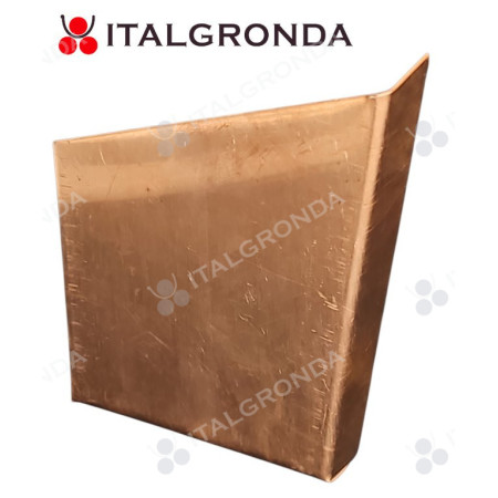 TESTATA IN RAME DESTRA e SINISTRA PER GRONDA A CASSETTA CON RICCIOLO