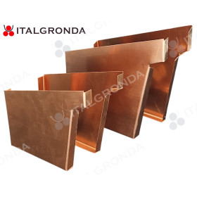 TESTATA IN RAME DESTRA e SINISTRA PER GRONDA A CASSETTA CON SCALINO