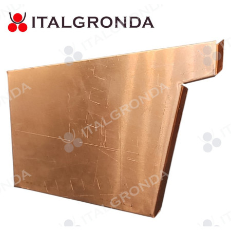 TESTATA IN RAME DESTRA e SINISTRA PER GRONDA A CASSETTA CON SCALINO