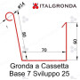 TAPPI  LAMIERA TDM SX E DX PER GRONDA A CASSETTA base 7 e 10 RICCIO