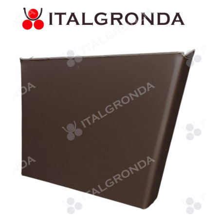 TESTATA IN LAMIERA TDM SINISTRA PER GRONDA A CASSETTA base 7 e 10 CON RICCIOLO