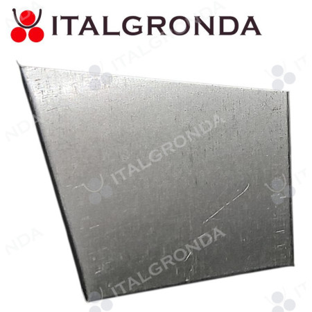 TESTATA IN LAMIERA ZINCATA PER GRONDA A CASSETTA CON RICCIOLO