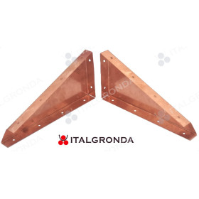 TAPPI, TERMINALI, TESTATA IN RAME PER CONVERSA a "L" SVILUPPO 33-50-67-75cm