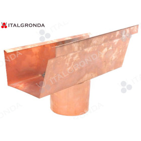 RACCORDO Tra GRONDA Base 10 con scalino Sviluppo 33 RAME e una BOCCHETTA Ø100