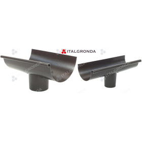 RACCORDO A GRONDA SEMITONDA CON BOCCHETTA IN LAMIERA TESTA DI MORO