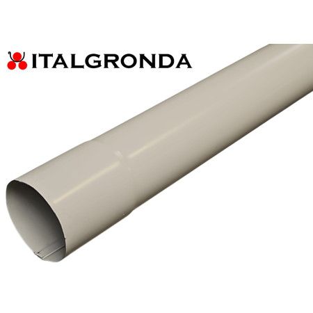 TUBO LAMIERA PREVERNICIATA BIANCO GRIGIO Ø 60mm