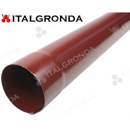 TUBO DI CALATA IN LAMIERA PREVERNICIATA ROSSO SIENA