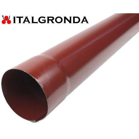 TUBO LAMIERA ROSSO SIENA Ø 80 e 100 mm discendente, calata.