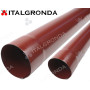 TUBO PLUVIALE IN LAMIERA PREVERNICIATA ROSSO SIENA