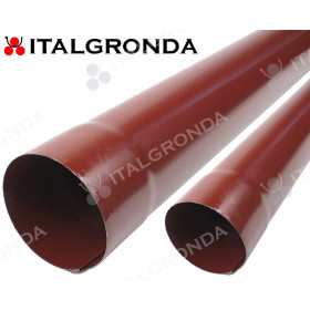 TUBO PLUVIALE IN LAMIERA PREVERNICIATA ROSSO SIENA