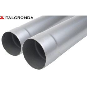 Tubo Pluviale in Lamiera Preverniciata Silver RAL 9006, copertina, discendente lamiera 9006