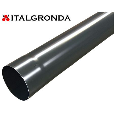 TUBO Lamiera preverniciata color Grigio Antracite Ral 7016 Ø 80 mm