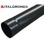 TUBO IN LAMIERA PREVERNICIATA RAL 7016 acciaio colore Grigio Antracite Ø  100 mm