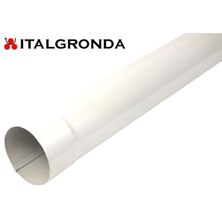 Tubo in Lamiera preverniciata RAL 9010 Bianco puro  Ø080 - 100 mm