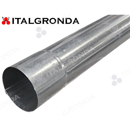 TUBO DI CALATA PLUVIALE IN LAMIERA ZINCATA Ø80