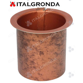 BOCCHETTA IN ALLUMINIO VESTIS COLOR COPPER A BASE PIANA Ø80