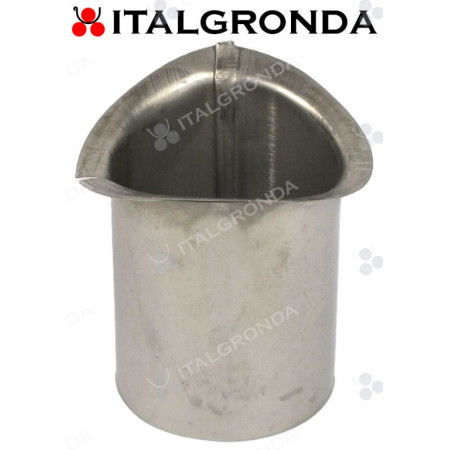 BOCCHETTO di ACCIAIO INOX A BASE STONDATA O SAGOMATA Ø60