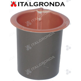 BOCCHETTA di ALLUMINIO COLOR TESTA DI MORO A BASE PIANA Ø60