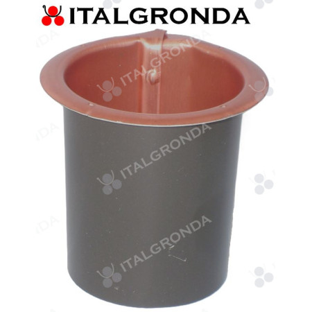 BOCCHETTA di ALLUMINIO COLOR TESTA DI MORO A BASE PIANA Ø60
