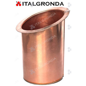 BOCCHETTO di RAME A BASE INCLINATA A 72° Ø80
Adatto a gronde a sagoma INCLINATA.