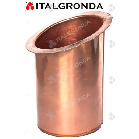 BOCCHETTO di RAME A BASE INCLINATA A 72° Ø80
Adatto a gronde a sagoma INCLINATA.