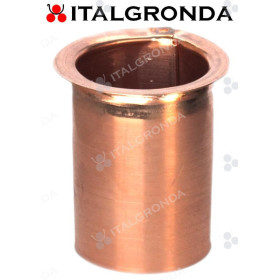 BOCCHETTA DI SCARICO IN RAME A BASE PIANA Ø50mm