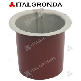 BOCCHETTO IN ALLUMINIO ROSSO SIENA PIANO Ø80