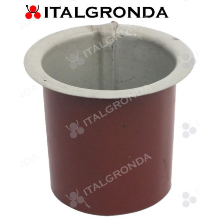 BOCCHETTO IN ALLUMINIO ROSSO SIENA PIANO Ø80