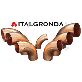 GOMITO IN RAME A 72° e 88° AGGRAFFATO d. 60 80 100 120