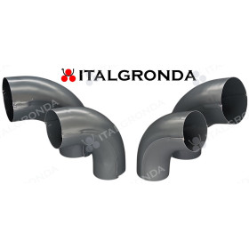 GOMITO IN LAMIERA PREVERNICIATA ANTRACITE 7016 A 72° e 88° AGGRAFFATO