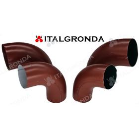 CURVE LAMIERA COLOR ROSSO SIENA Ø80-100mm A 72° (FIG 2) ed a 88° (FIG 3)