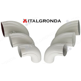 GOMITO IN LAMIERA BIANCO/GRIGIO AGGRAFFATO