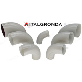 GOMITO IN ALLUMINIO BIANCO-GRIGIO AGGRAFFATO D. 60 80 100 120