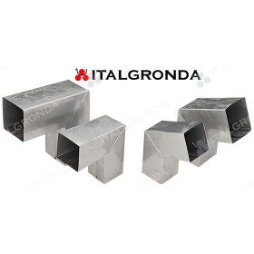 CURVE INOX QUADRATE A SPIGOLO VIVO
Misure 80x80mm e 100x100mm
Angolo: 72°(F2) e 87°(F3)