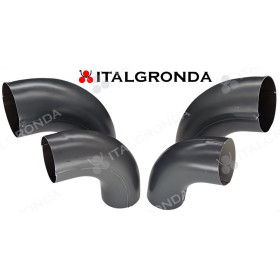 GOMITO IN ALLUMINIO PREVERNICIATO ANTRACITE 7016