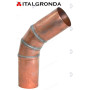 GOMITO RAME A SETTORI GRADAZIONE ANGOLO 45 72 85° DIAM. 60 80 E 100mm