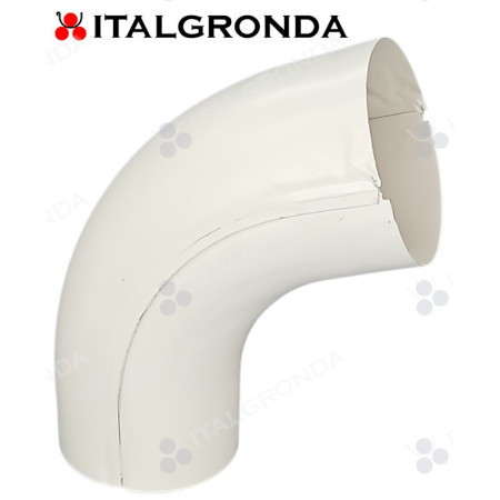 GOMITO IN LAMIERA PREVERNICIATA COLOR BIANCO RAL 9010 AGGRAFFATO