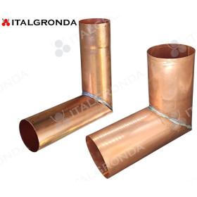 GOMITO RAME A SPIGOLO X COLLO di CIGNO Ø80 e 100