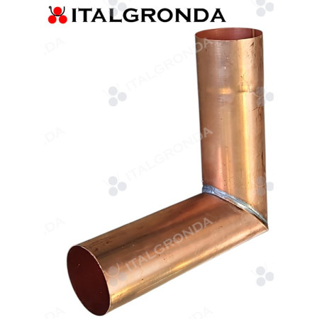 GOMITO RAME A SPIGOLO X COLLO di CIGNO Ø80 e 100