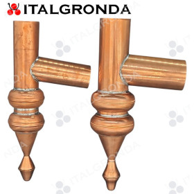 IMBOCCO ORNATO A 2 ANELLI IN RAME PER COLLO DI CIGNO