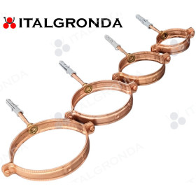 FERMATUBO IN RAME con tassello