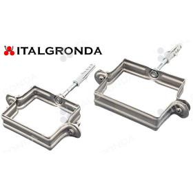 FERMATUBO INOX A SEZIONE QUADRA con tassello
DISPONIBILE NELLE MISURE 80X80mm E 100X100mm