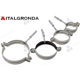 FERMATUBO IN ALLUMINIO BIANCO/GRIGIO con perno e tassello Ø10mm
Disponibile nei diametri Ø60-80-100-120mm