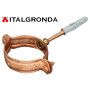 FERMATUBO IN RAME A TASSELLO MAGGINI SRL-FERMATUBO IN RAME con perno e Tassello Ø10mmDisponibile nei diametri Ø60-80-100-120mm S