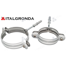 COLLARI IN ALLUMINIO COLOR SILVER RAL 9006 con perno e tassello Ø10mm